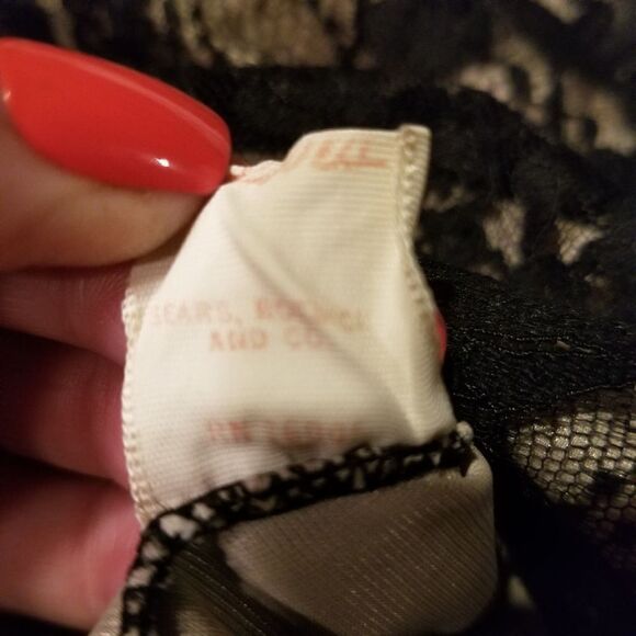 Nude w/ black lace overlay cami 34 - Picture 4 of 7